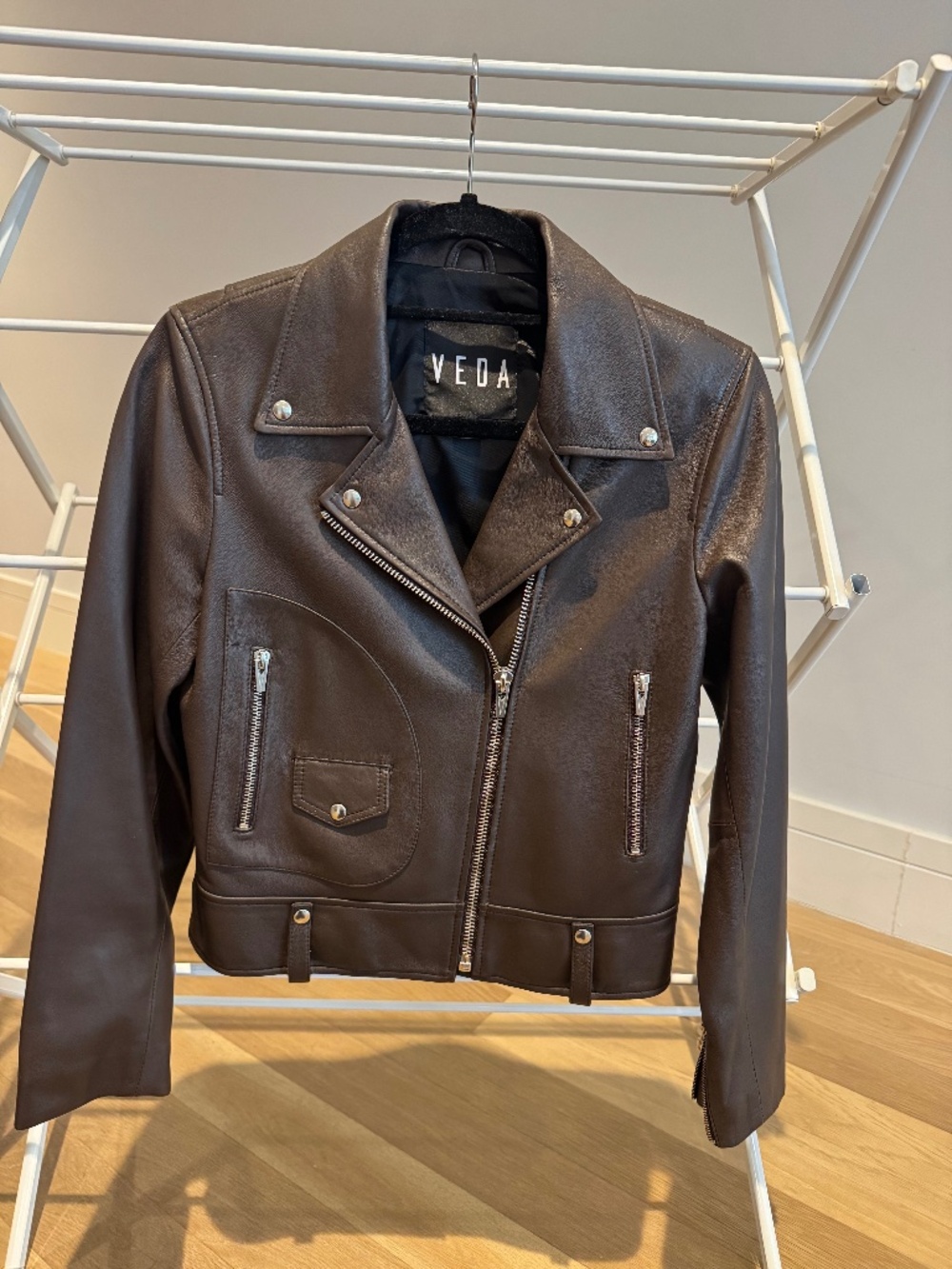 Veda Mercury Moto Jacket in Brown